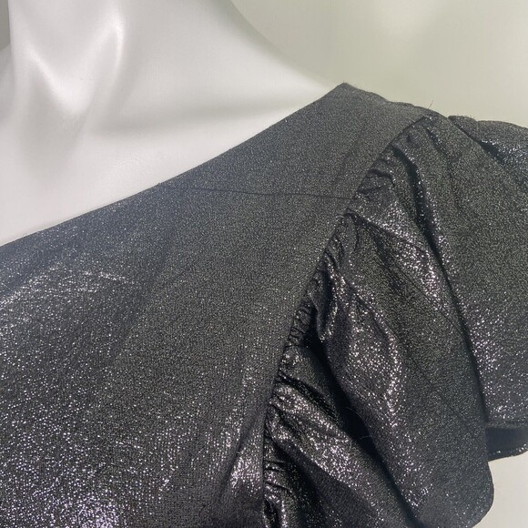 SANDRO Effie One Shoulder Ruffle Cocktail Party Dress Size 1 / US SMALL $495 - Picture 5 of 11